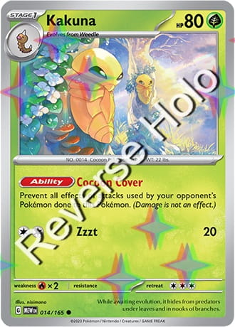 Karta Pokemon 014 165 Kakuna [151] [Reverse Holo] .JPG
