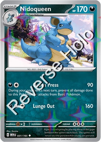Karta Pokemon 031 165 Nidoqueen [151] [Reverse Holo] .JPG