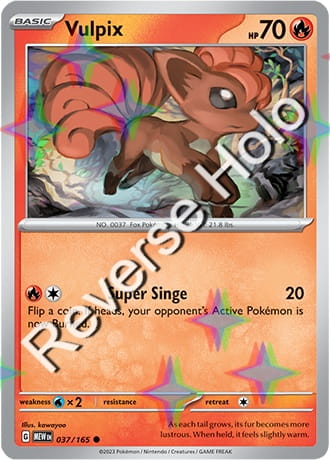 Karta Pokemon 037 165 Vulpix [151] [Reverse Holo] .JPG