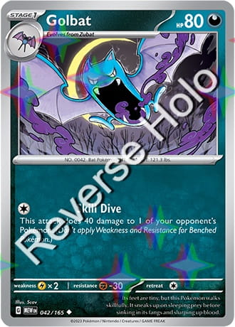 Karta Pokemon 042 165 Golbat [151] [Reverse Holo] .JPG