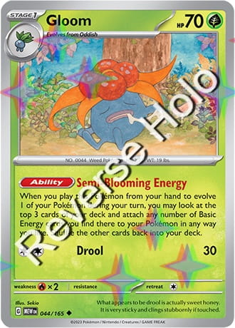 Karta Pokemon 044 165 Gloom [151] [Reverse Holo] .JPG