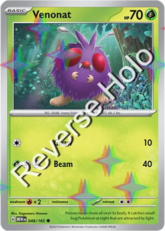 Karta Pokemon 048 165 Venonat [151] [Reverse Holo] .JPG