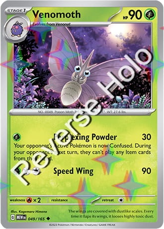 Karta Pokemon 049 165 Venomoth [151] [Reverse Holo] .JPG