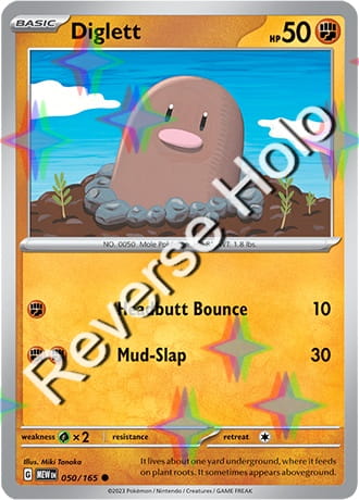 Karta Pokemon 050 165 Diglett [151] [Reverse Holo] .JPG