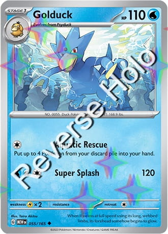 Karta Pokemon 055 165 Golduck [151] [Reverse Holo] .JPG