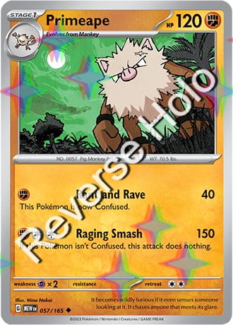 Karta Pokemon 057 165 Primeape [151] [Reverse Holo] .JPG