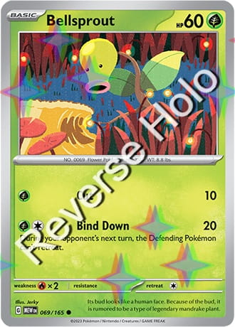 Karta Pokemon 069 165 Bellsprout [151] [Reverse Holo] .JPG