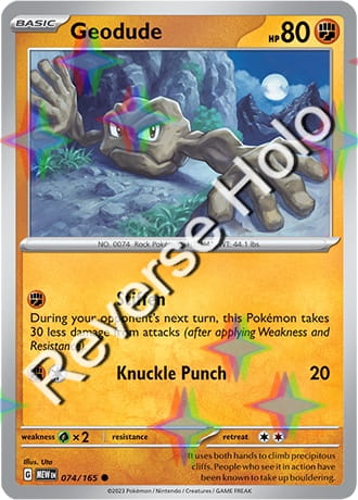 Karta Pokemon 074 165 Geodude [151] [Reverse Holo] .JPG