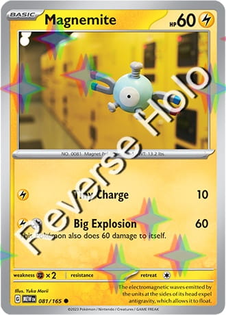 Karta Pokemon 081 165 Magnemite [151] [Reverse Holo] .JPG