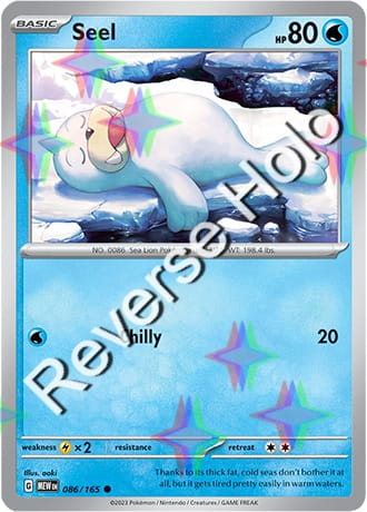 Karta Pokemon 086 165 Seel [151] [Reverse Holo] .JPG