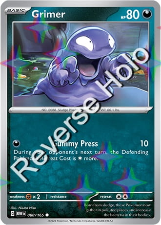 Karta Pokemon 088 165 Grimer [151] [Reverse Holo] .JPG