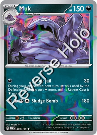 Karta Pokemon 089 165 Muk [151] [Reverse Holo] .JPG