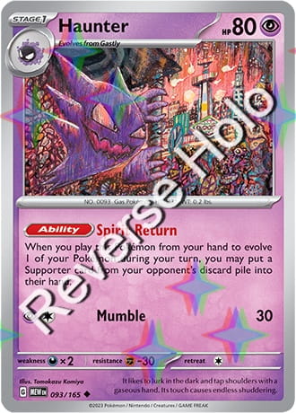 Karta Pokemon 093 165 Haunter [151] [Reverse Holo] .JPG