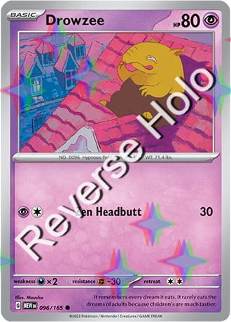 Karta Pokemon 096 165 Drowzee [151] [Reverse Holo] .JPG