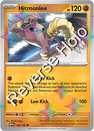 Karta Pokemon 106 165 Hitmonlee [151] [Reverse Holo] .JPG