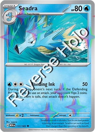 Karta Pokemon 117 165 Seadra [151] [Reverse Holo] .JPG