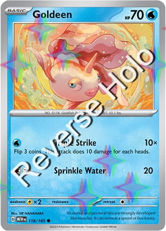 Karta Pokemon 118 165 Goldeen [151] [Reverse Holo] .JPG