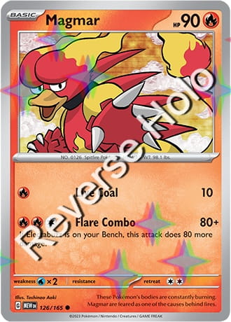 Karta Pokemon 126 165 Magmar [151] [Reverse Holo] .JPG
