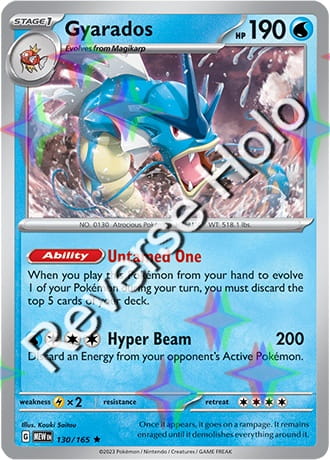 Karta Pokemon 130 165 Gyarados [151] [Reverse Holo] .JPG
