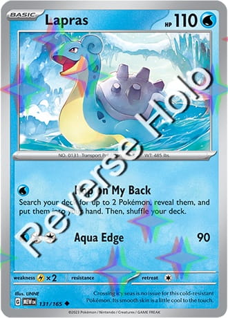 Karta Pokemon 131 165 Lapras [151] [Reverse Holo] .JPG