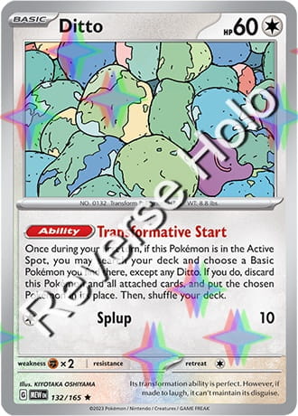 Karta Pokemon 132 165 Ditto [151] [Reverse Holo] .JPG