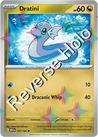 Karta Pokemon 147 165 Dratini [151] [Reverse Holo] .JPG
