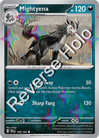 Karta Pokemon 106 162 Mightyena [Temporal Forces] [Reverse Holo].png