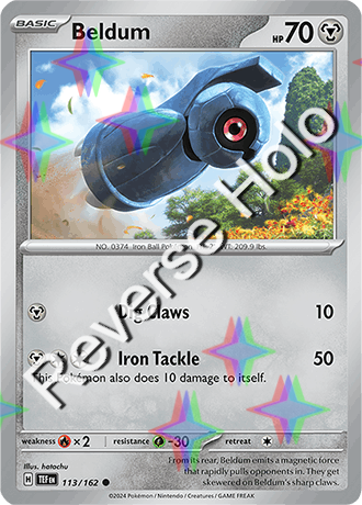 Karta Pokemon 113 162 Beldum [Temporal Forces] [Reverse Holo].png