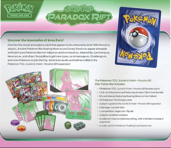 Paradox Rift Iron Valiant [Elite Trainer Box] (Karty Pokemon TCG)  tył.jpg