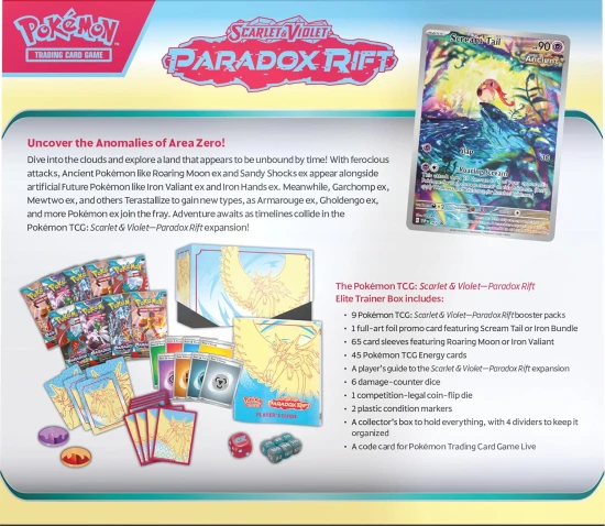 Paradox Rift Roaring Moon [Elite Trainer Box] (Karty Pokemon TCG) tył.jpg