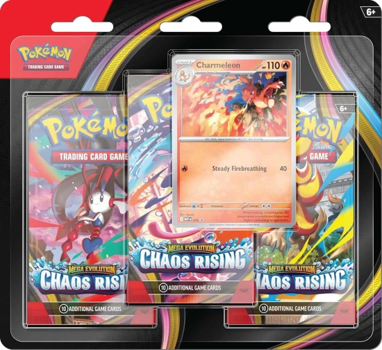 Chaos Rising 3-pack Blister Charmeleon (karty Pokemon TCG) front .jpg