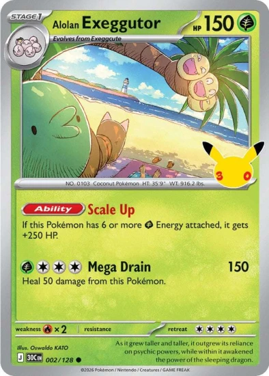 Karta Pokemon 002-128 Alolan Exeggutor [30th Celebration].JPG