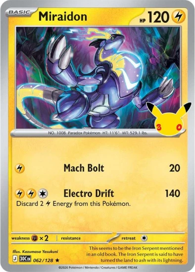 Karta Pokemon 062-128 Miraidon [30th Celebration].JPG