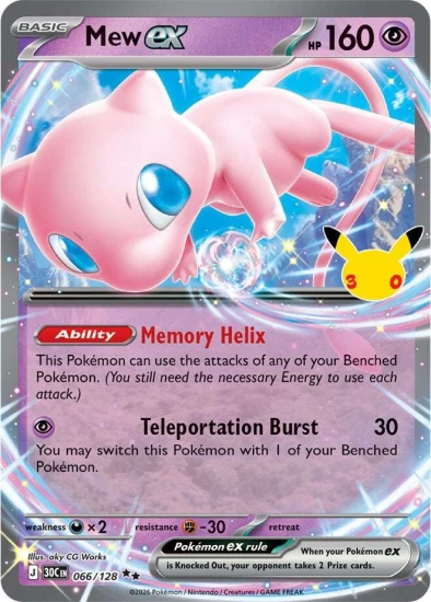 Karta Pokemon 066-128 Mew ex [30th Celebration].JPG