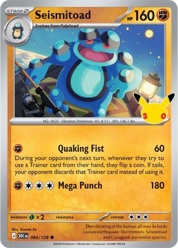 Karta Pokemon 084-128 Seismitoad [30th Celebration].JPG