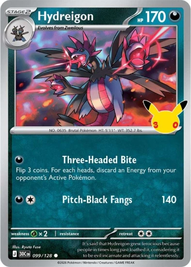 Karta Pokemon 099-128 Hydreigon [30th Celebration].JPG