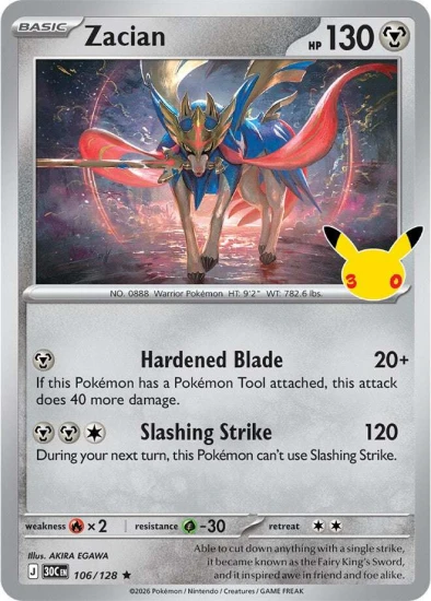 Karta Pokemon 106-128 Zacian [30th Celebration].JPG