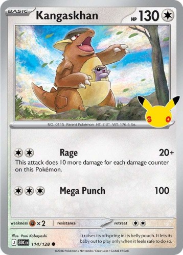 Karta Pokemon 114-128 Kangaskhan [30th Celebration].JPG