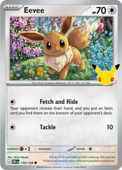Karta Pokemon 116-128 Eevee [30th Celebration].JPG