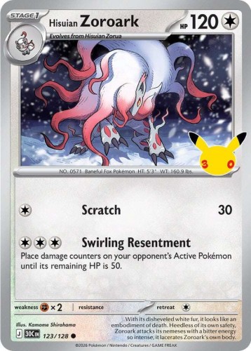 Karta Pokemon 123-128 Hisuian Zoroark [30th Celebration].JPG