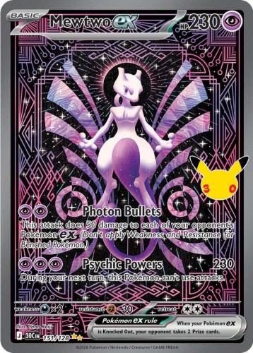 Karta Pokemon 151-128 Mewtwo ex [30th Celebration].JPG