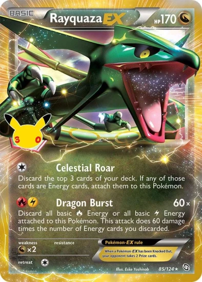 Karta Pokemon 177-128 Rayquaza-EX [30th Celebration].JPG