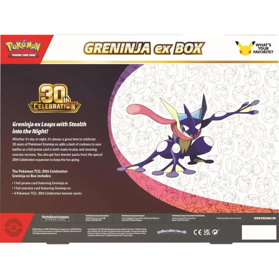 30th Celebration ex Box Greninja ex (Karty Pokemon TCG)  tył.webp