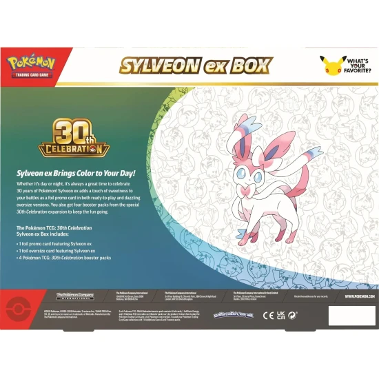 30th Celebration ex Box Sylveon ex (Karty Pokemon TCG) tył.webp