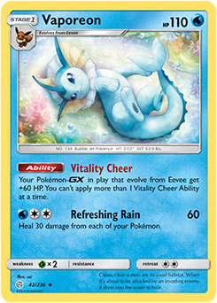 Karta Pokemon 42-236  Vaporeon [Cosmic Eclipse].JPG