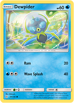 Karta Pokemon 64-236  Dewpider [Cosmic Eclipse].JPG