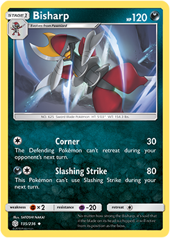 Karta Pokemon 135-236  Bisharp [Cosmic Eclipse].JPG