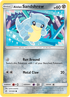 Karta Pokemon 137-236  Alolan Sandshrew [Cosmic Eclipse].JPG