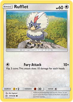 Karta Pokemon 177-236  Rufflet [Cosmic Eclipse].JPG