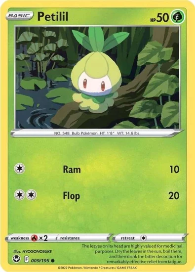 Karta Pokemon 009-236  Petilil [Silver Tempest].JPG